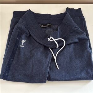 Under Armour Navy Joggers with White Accents